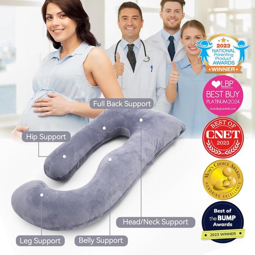 Momcozy Pregnancy Pillow - Comfortable Knee Support for Side Sleepers | Ideal for Maternity Relief