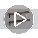 31.5-Inch Rustic Floating Wall Shelves - Set of 2 Wooden Storage Ledges