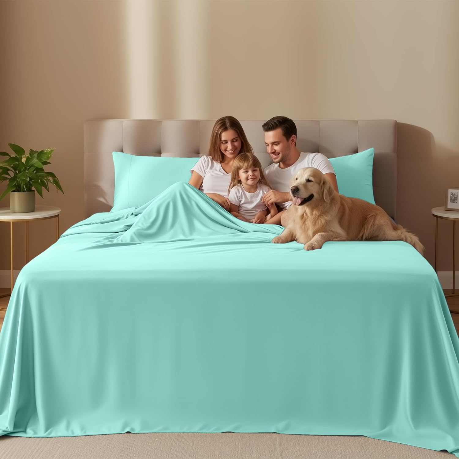 Utopia Bedding Twin XL Sheet Set - Soft & Breathable Microfiber | 3-Piece Set in Spa Blue