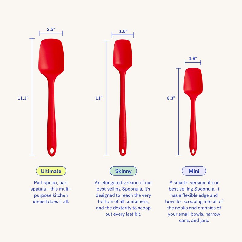 GIR: Get It Right Silicone Spoonula - Non-Stick Heat Resistant Silicone Scraper Spatula for Mixing, Serving, Scraping, Stirring, and More - 11 Inch, Studio White
