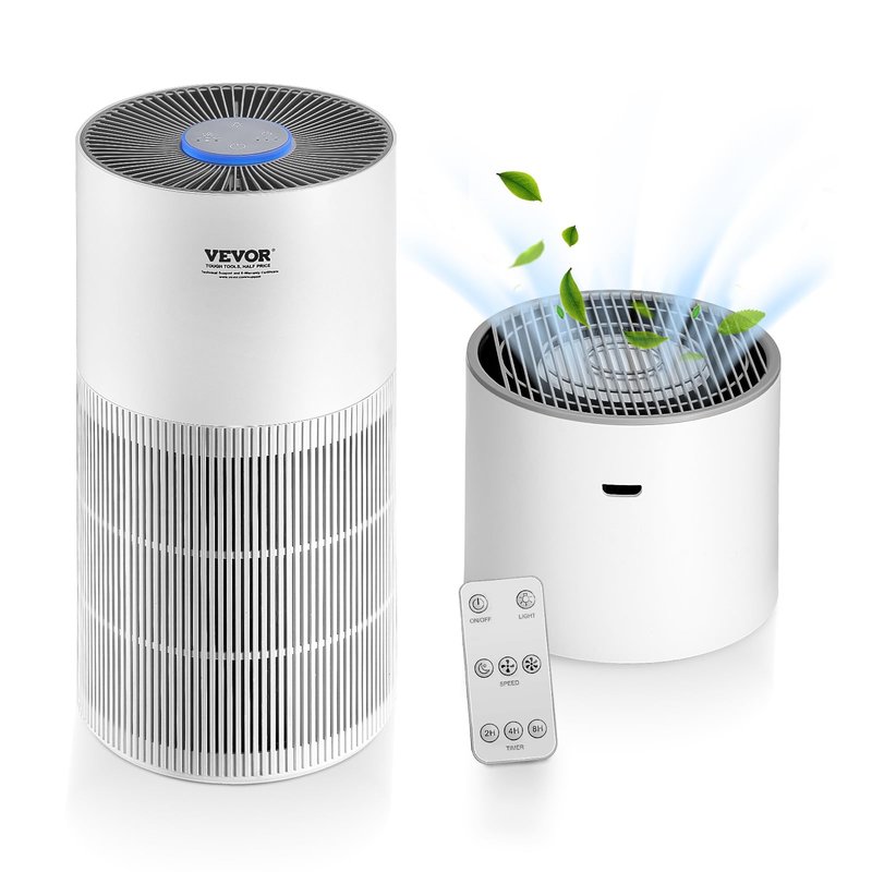 VEVOR 2 in 1 Air Purifier with Humidifier, Covers Up to 1090 ft² in One Hour, True HEPA 11 Filter, 22dB Quiet, Filters Up to 95% of Smoke, Dust, Pet Dander, Air Cleaner for Home, Large Room, Bedroom