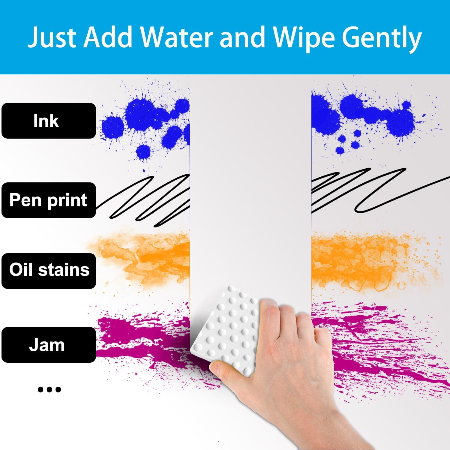 SmilinFit Magic Sponge Erasers - 50 Pack Melamine Foam Pads for Powerful Multi-Functional Cleaning