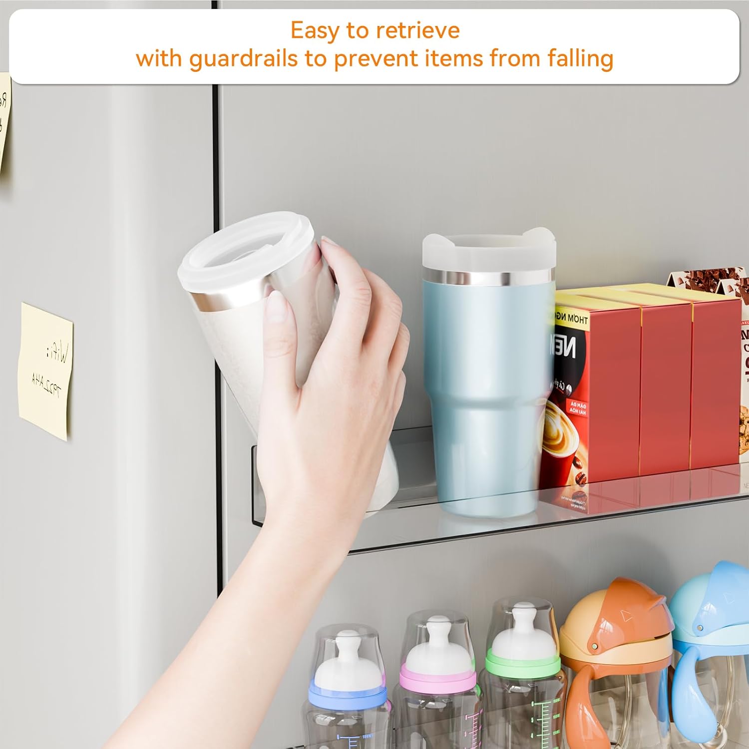 Skiennix 15-Inch Clear Acrylic Floating Shelves - No Drill, Renter-Friendly Wall Storage for Kids' Room & Bathroom