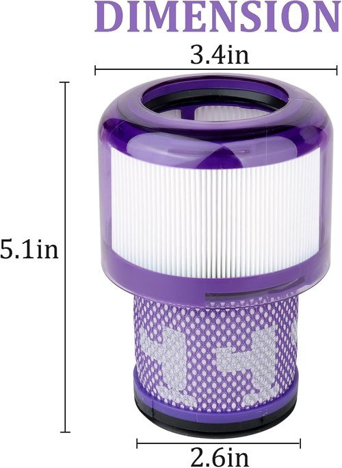 Dyson Filter Replacement - 3 Pack Compatible with V15, V11 Torque Drive & Animal Vacuums