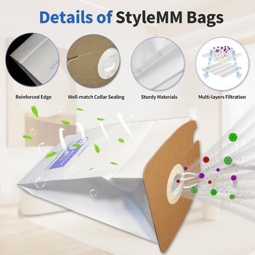 Gudotra Vacuum Bags - 20 Packs Replacement for Eureka Style MM 3670/3680 Series | Compatible with 60295A/B/C/D