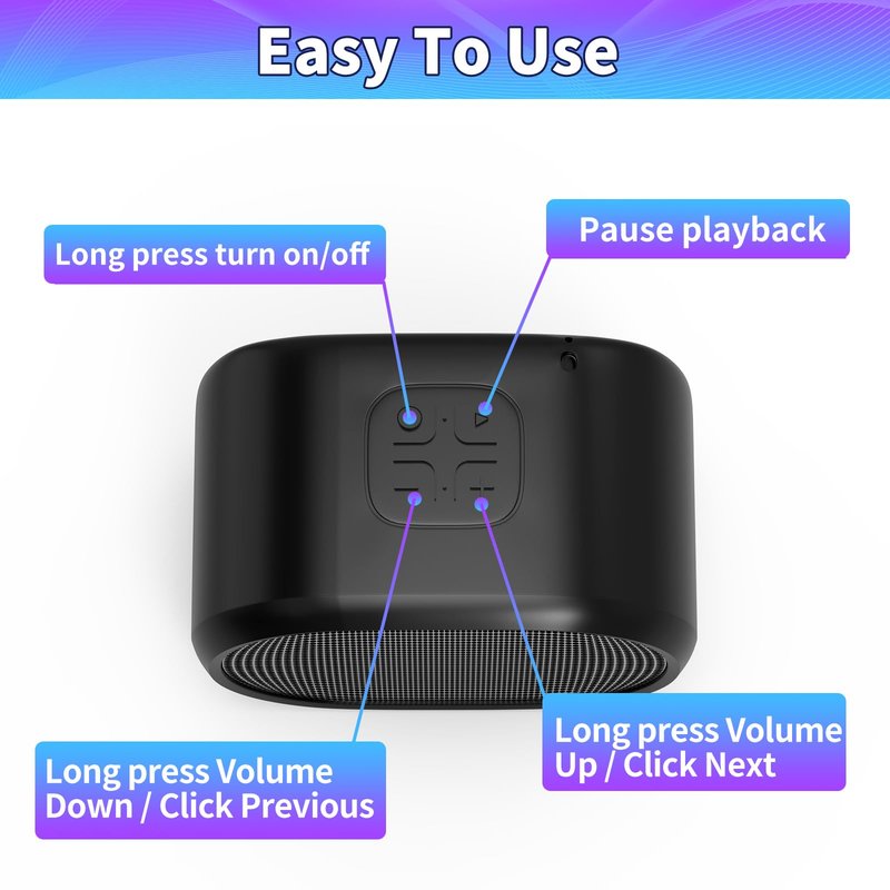 GUSUCIN Fireplace Crackling Sound Maker for Electric Fireplace, Rechargeable Realistic Fireplace Sound Box, Fire Crackler Sound System for Gas Fireplace, Winter Sleep White Noise Machine, Black