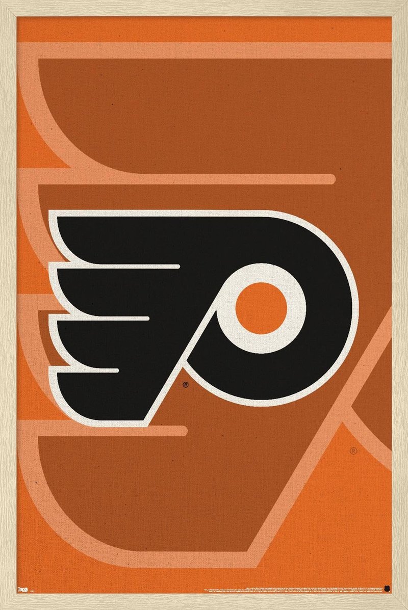 NHL Philadelphia Flyers - Logo 14 Wall Poster, 22.4L" x 14.7W", Blonde Framed Version