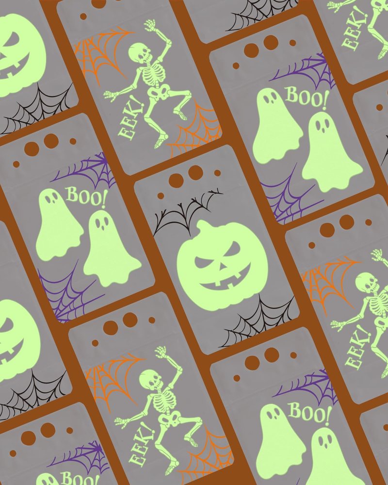 xo, Fetti Glow In Dark Halloween Party Drink Pouches + Straws - 15 Pcs | Halloween Cups, Spooky Party Decorations, Skeleon Party Favors, Ghosts, Pumpkin, Spiderwebs