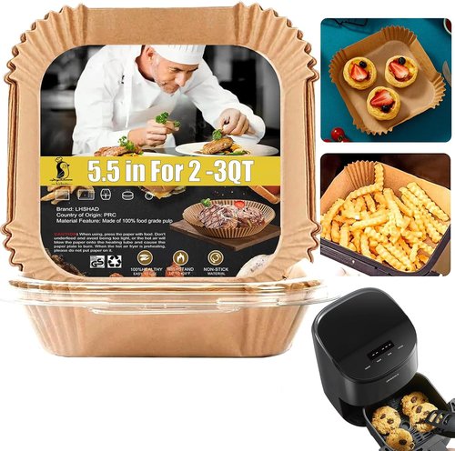 Cosori Air Fryer Liners - Disposable Mini Liners for 2 Qt & 3 Qt Air Fryers | Perfect Fit for Instant Vortex, Chefman, DASH