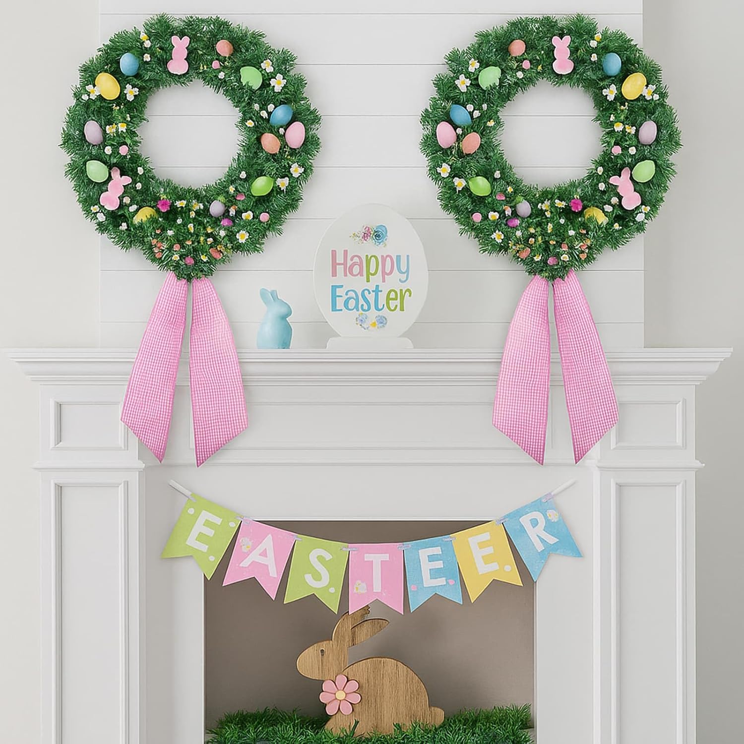 Pink Striped Wreath Sash by [Brand Name] - 5.12" Wide x 54.33" for Baby Shower & Spring Decor