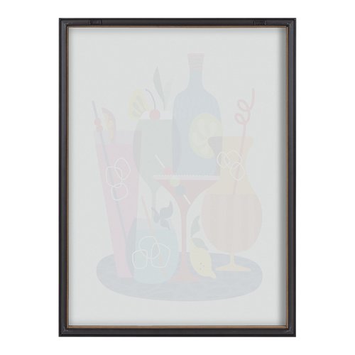 Kate and Laurel Blake Mid Century Modern Cocktails Framed Printed glass Wall Art by Rachel Lee of My Dream Wall, 18x24 Gold, Colorful Coctail Art Wall Décor