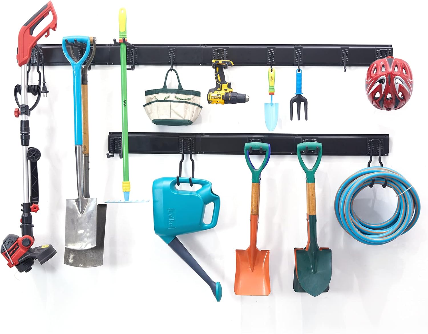 Ultrawall Garage Storage Organizer - Heavy-Duty Wall-Mounted Tool Rack with 15 Hooks | 22 Pieces