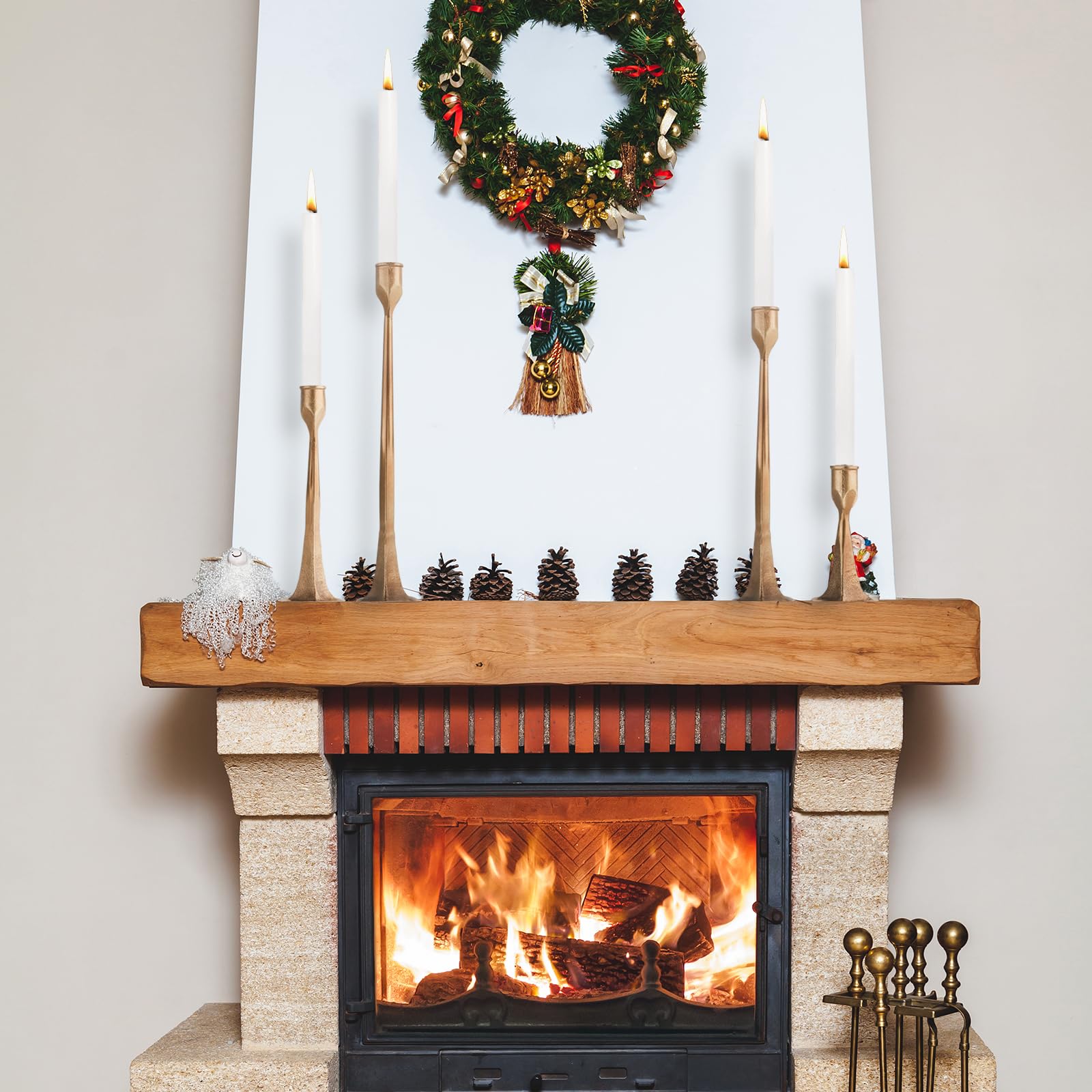 Iron Taper Candle Holder - Set of 4 Decorative Candle Stand - Candlestick Holder Set for Wedding, Dinning, Party