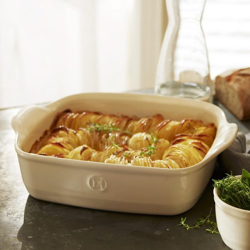 Emile Henry France Square Baking Dish - Ultime Ovenware in Burgundy | Durable & Stylish