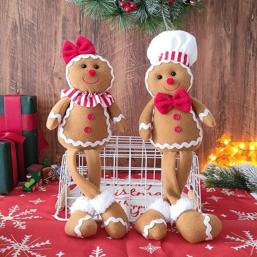 BALONAR Christmas Plush Gingerbread Man Doll - 15 Inch Soft Holiday Decor for Home & Tree