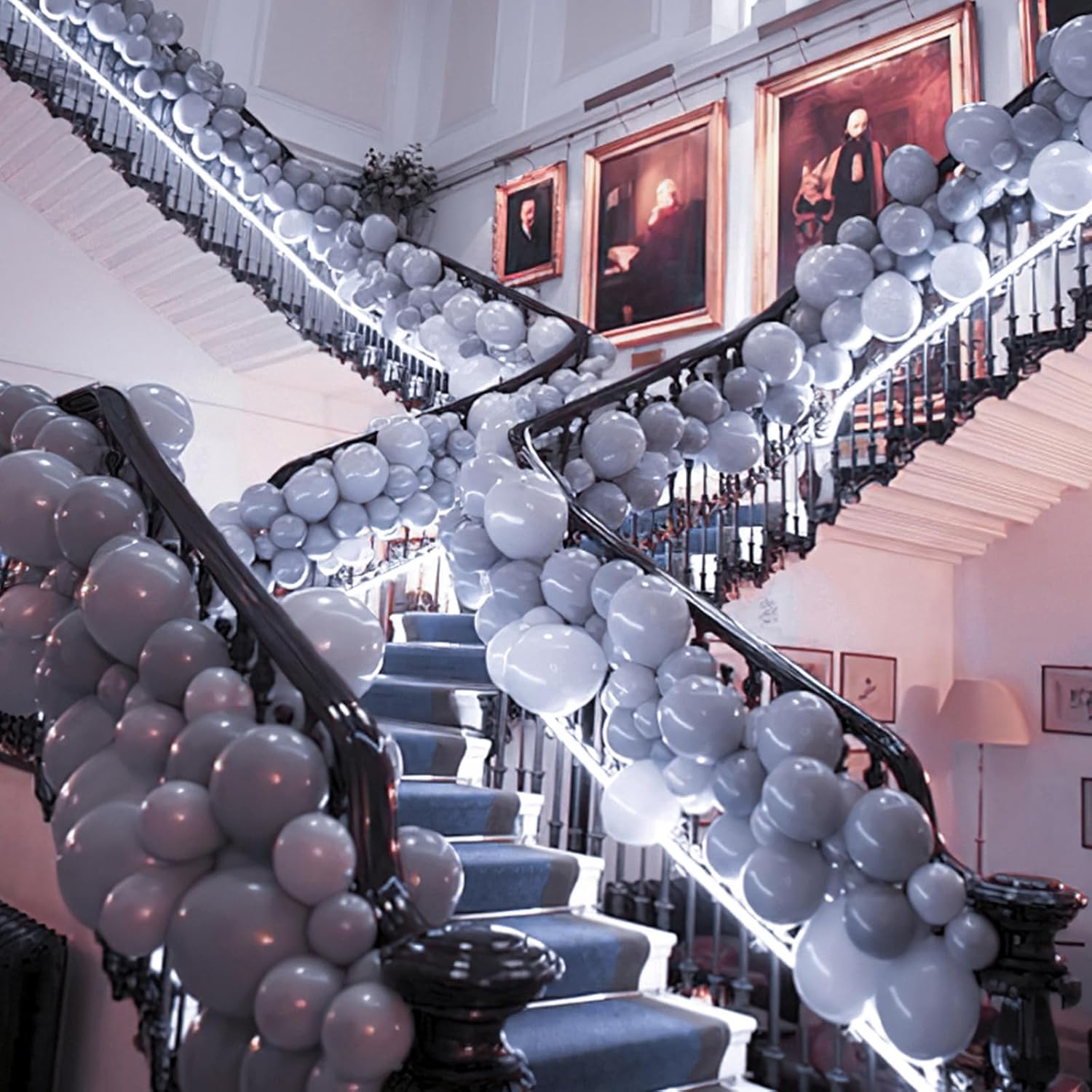 PartyWoo Dusty Blue Balloons - 50pcs 12 Inch Slate Blue Latex Helium Balloons for Baby Showers & Weddings