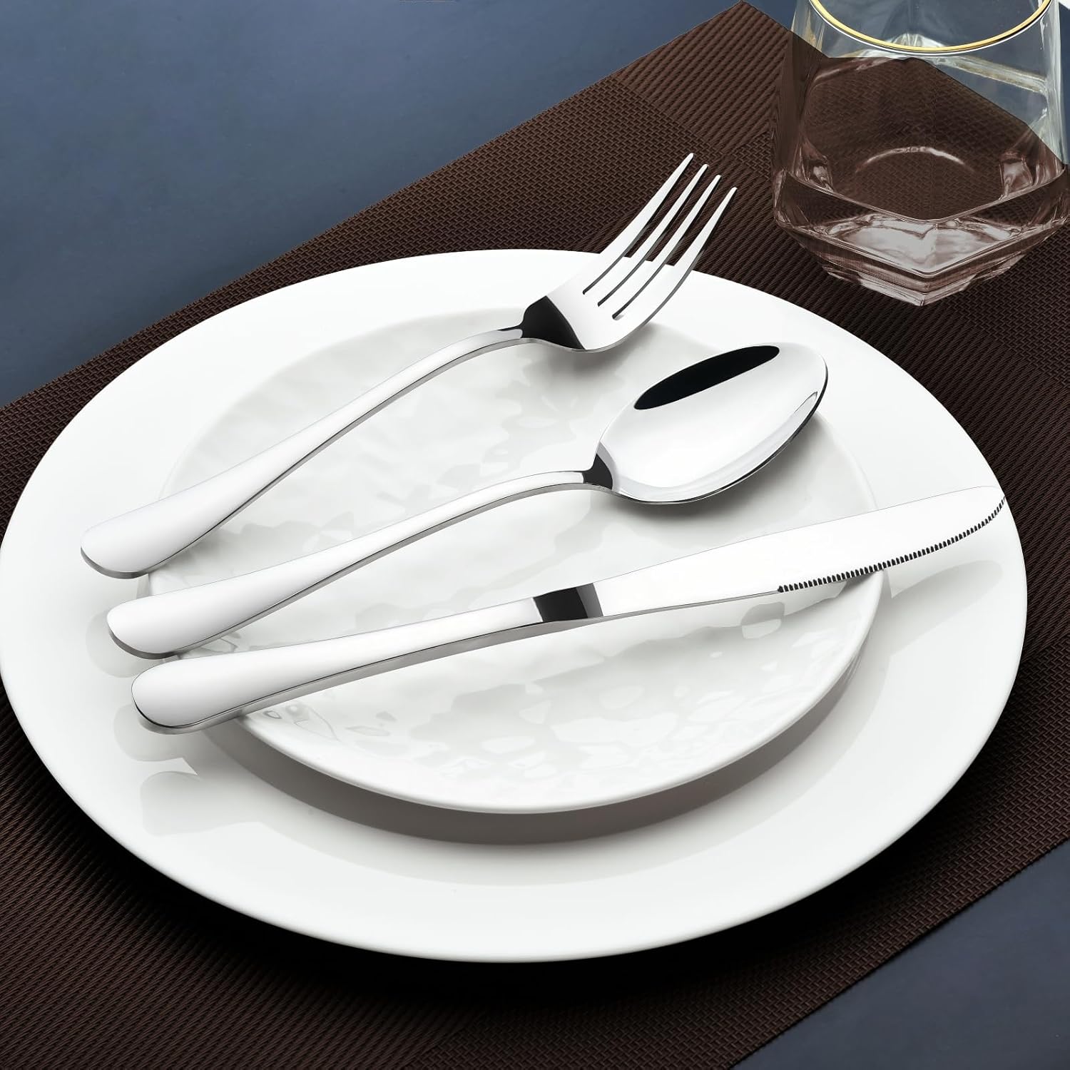 Regine Switzerland 60-Piece Silverware Set - Heavy-Duty Stainless Steel Utensils for 12 | Dishwasher Safe Gift Package