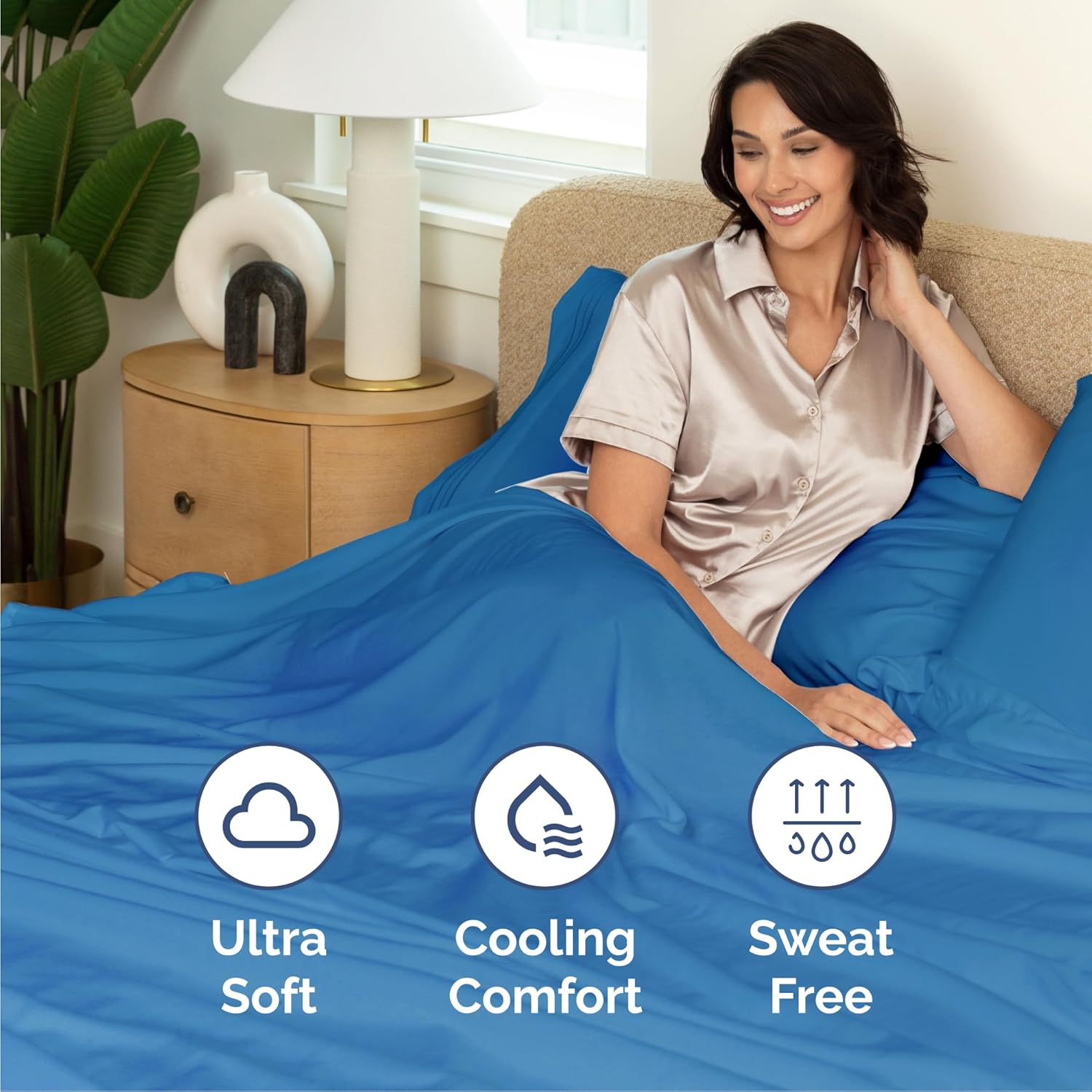 Queen Size Sheet Set by Hotel Luxury | 4-Piece Comfy, Breathable & Cooling Bedding - Deep Pockets, Soft & Wrinkle-Free - Oeko-Tex Certified, Royal Blue