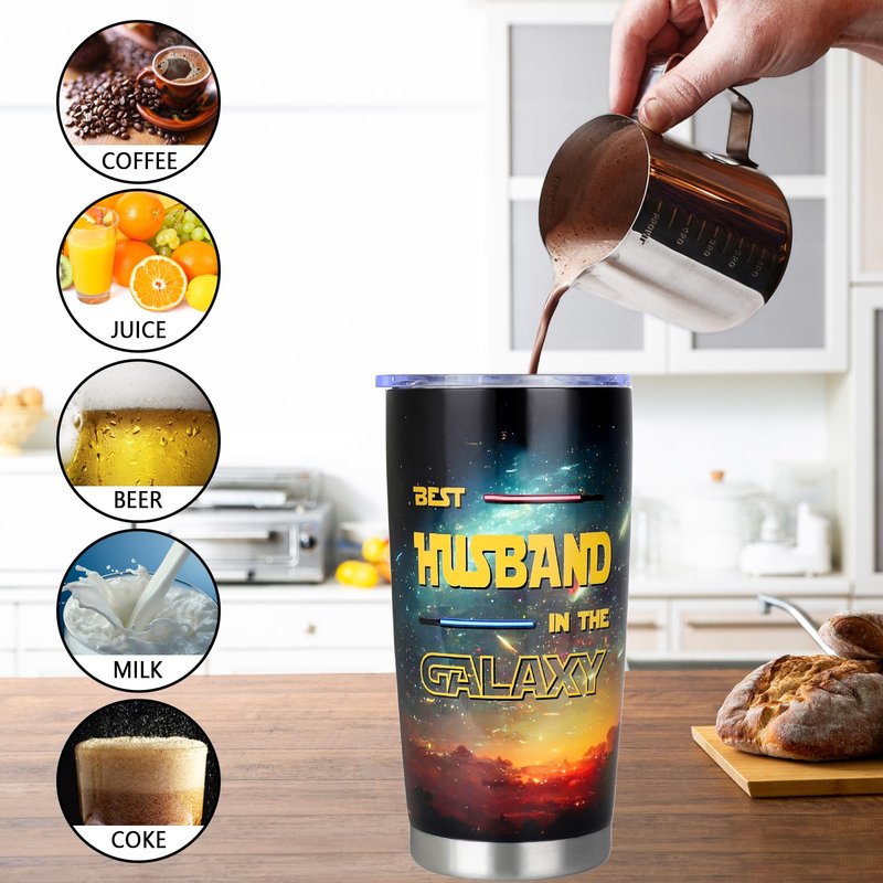 DECZHIYU Gifts for Husband from Wife - Husband Gifts for Birthday Fathers Day Valentines Day Christmas - Hubby Gift Ideas from Wife - Romantic Anniversary Wedding Gift for Him Men - 20oz Tumbler
