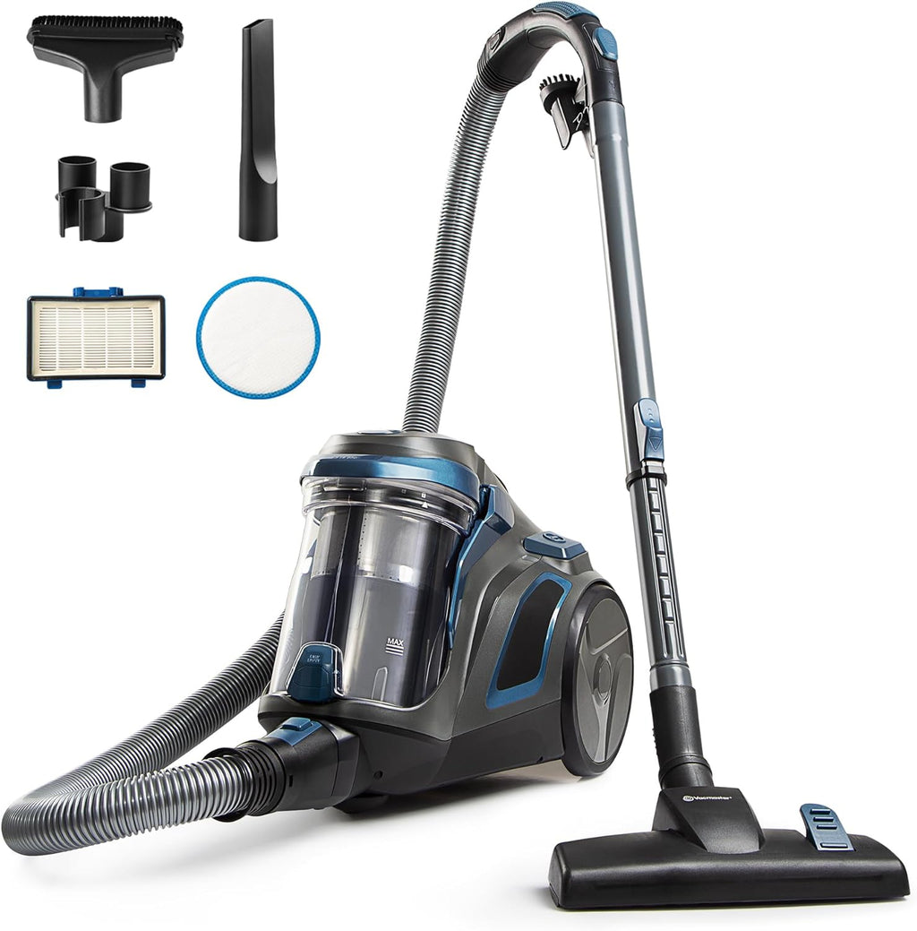 Vacmaster CC0501 Ultra Silent Bagless Canister Vacuum - Powerful HEPA Filtration & One-Touch Dust Release