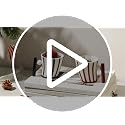 ODIINCY Red & White Stripe 12 Oz Handmade Ceramic Coffee Mug