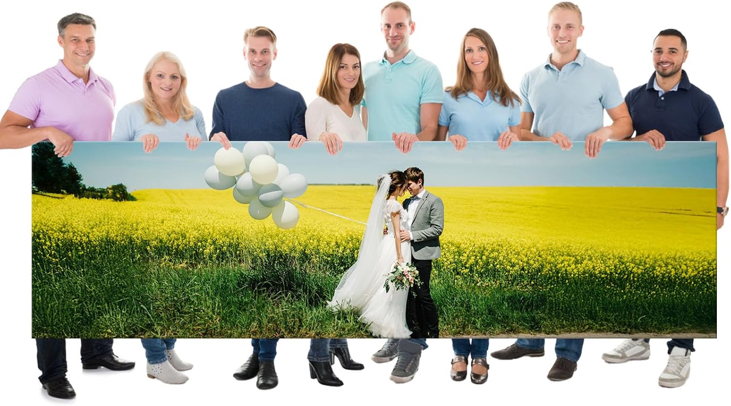 VYPEROCK Custom Wall Canvas Print - 36 x 72 Inch Personalized HD Photo Art for Home Office Decor