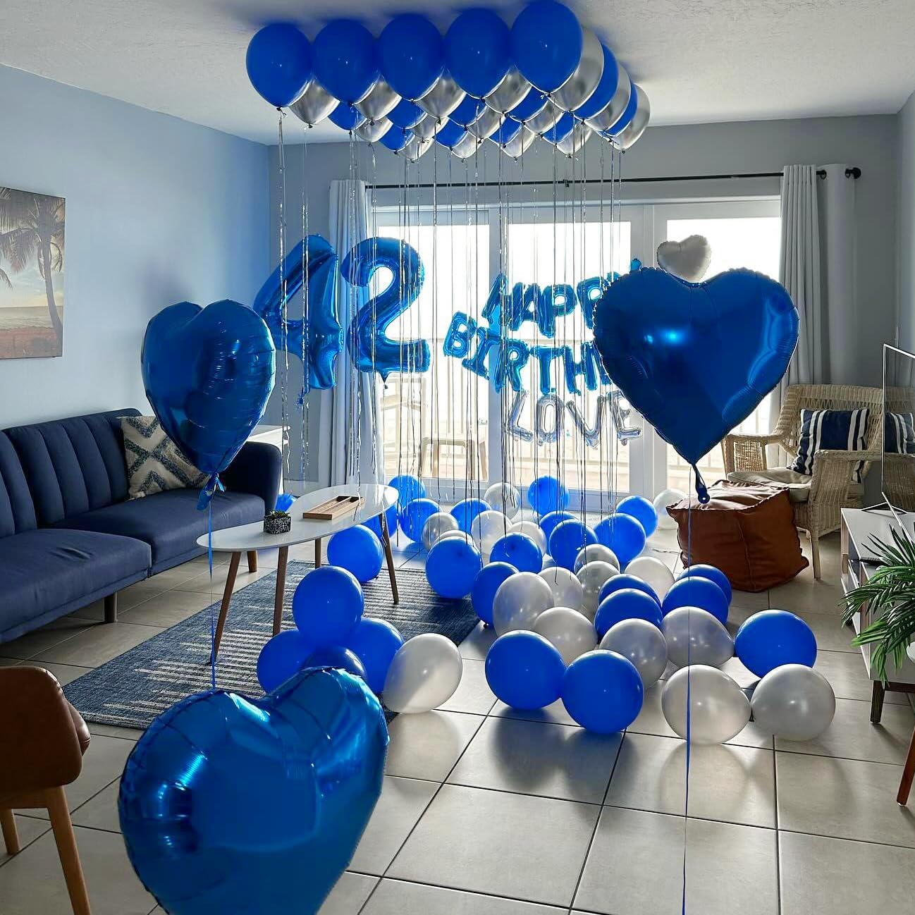 Number 4 Balloon - Navy Blue 40 Inch | Large Party Decoration for 4th Birthday Celebrations