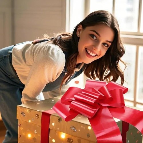 Big Car Bow by Skiennix - 30 Inch Red Giant Bow for Weddings, Birthdays, Christmas & More