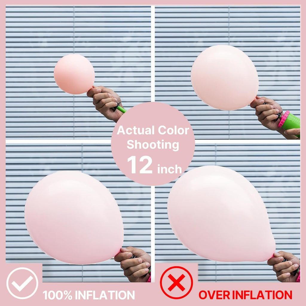 PartyWoo Pale Pink Balloon Arch Kit - 85pcs in 18", 12", 10", & 5" Sizes for Baby Showers & Parties