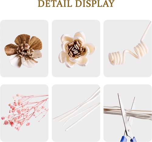 COCORRÍNA Reed Diffuser Sticks - Preserved Flower Aroma Sticks for Home & Office Decor | Pink