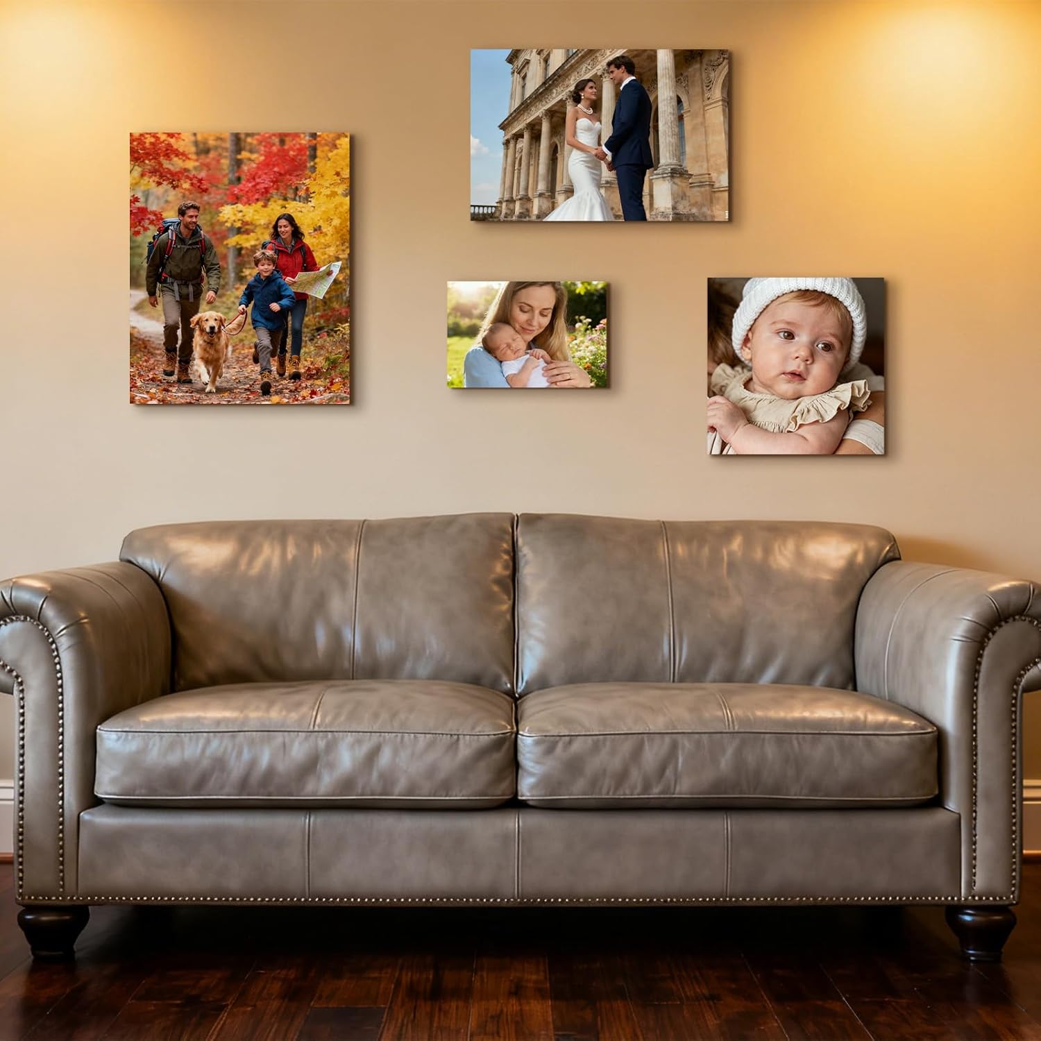 WFENJEW Custom Canvas Prints - Personalized Wall Art for Bedroom, Living Room, Wedding & Family Portraits (6" L x 8" W)
