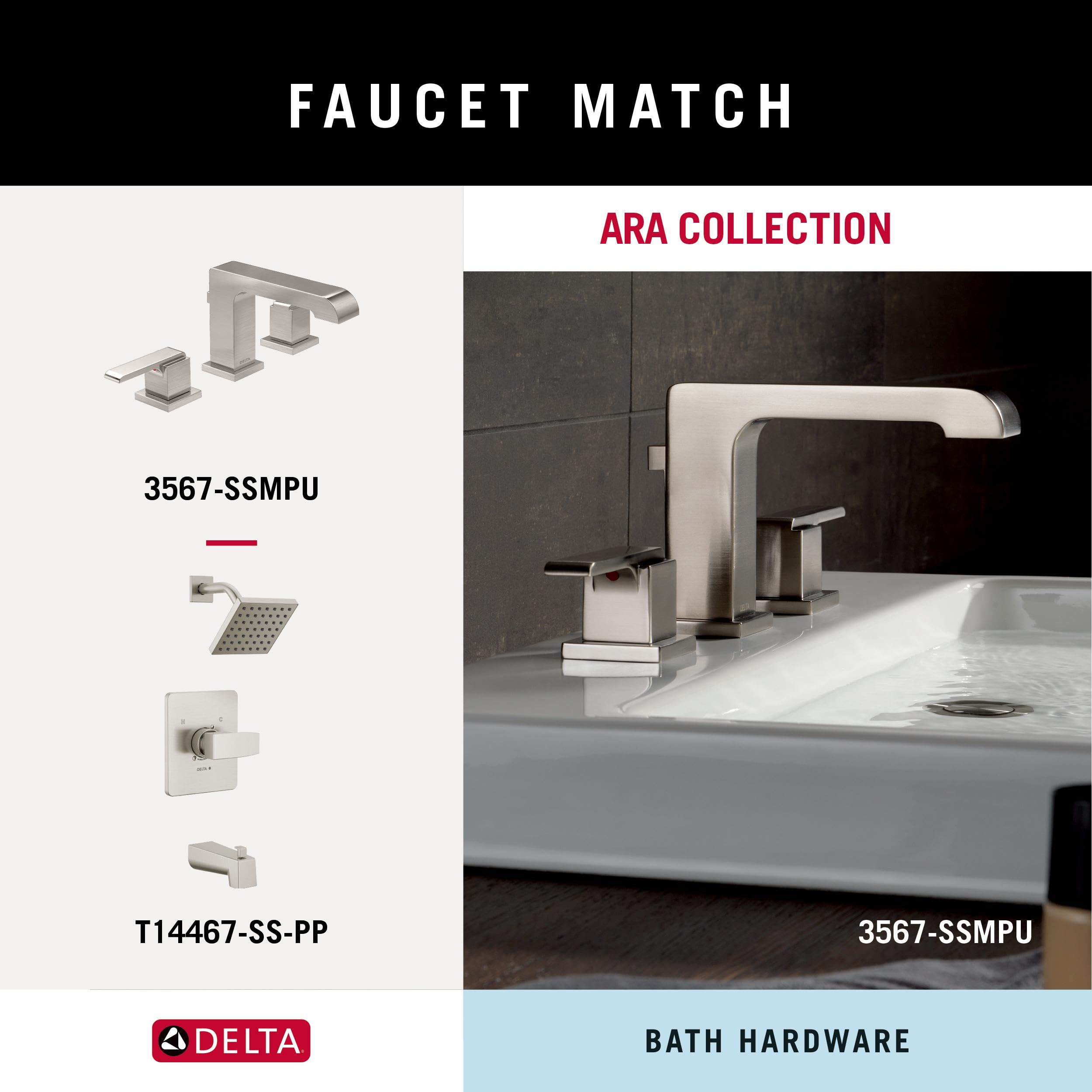 Delta 77518-SS Ara 18-in Wall Mount Towel Bar Bath Hardware Accessory in Stainless Steel