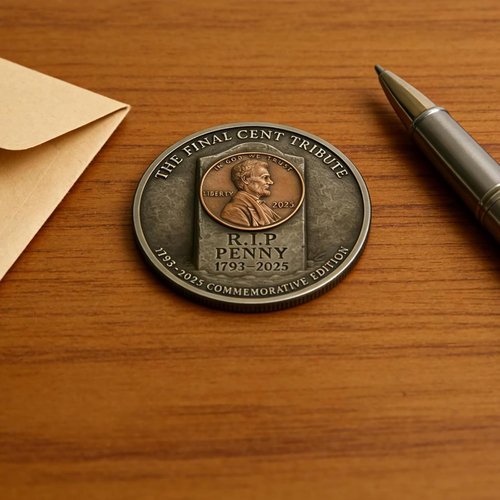 Final Cent Memorial Coin (1909-2025) - Commemorative Lincoln Penny Tribute | Perfect Collector's Gift