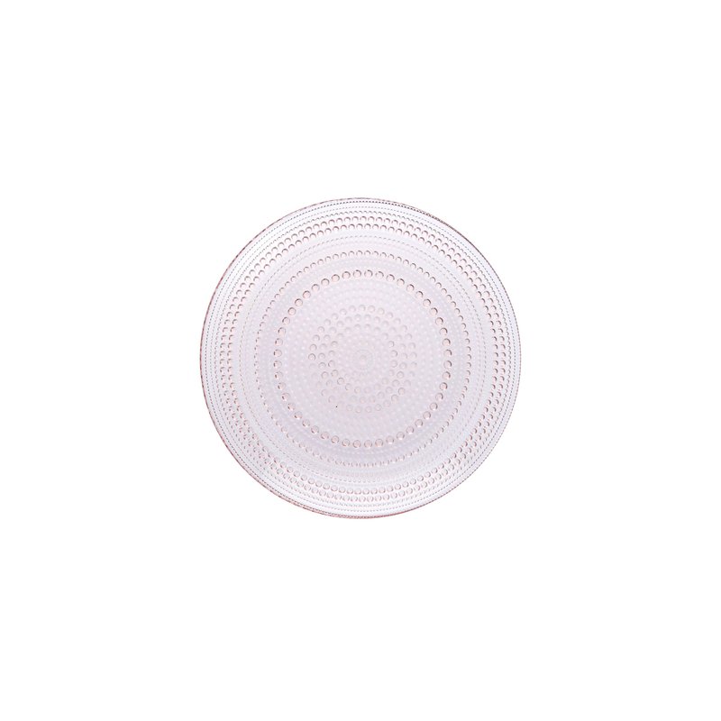 Fortessa Jupiter Hobnail Glass, 8" Salad Plate (Set of 4), Pink