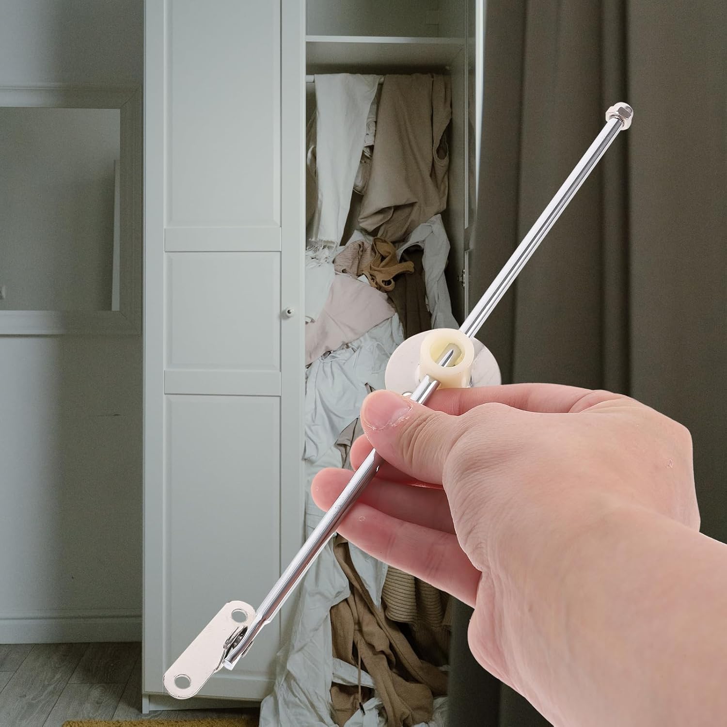 Skiennix Cabinet Support Rods - 4-Piece Set for Kitchen Cabinets | Durable Hinges for Wooden Boxes