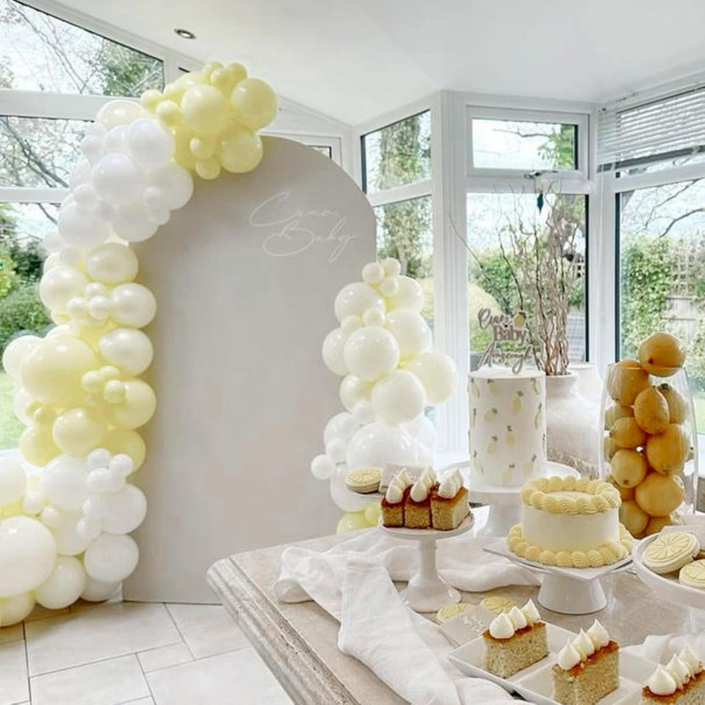 PartyWoo Beige Balloons - 140-Piece Cream & Ivory Balloon Arch Kit for Weddings, Graduations & Parties