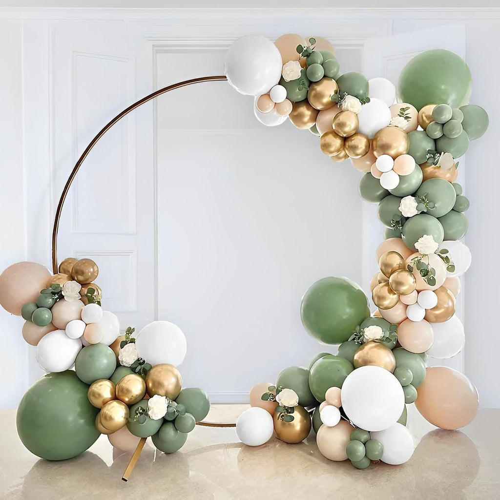 Voircoloria 110pcs Sage Green Balloons - 12 Inch Olive Green Latex for Graduation, Weddings & Parties