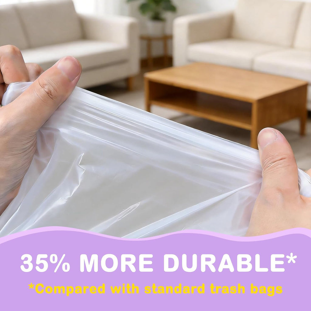 Skiennix Lavender Scented Trash Bags - 4 Gallon Odor Resistant Drawstring | 100 Count