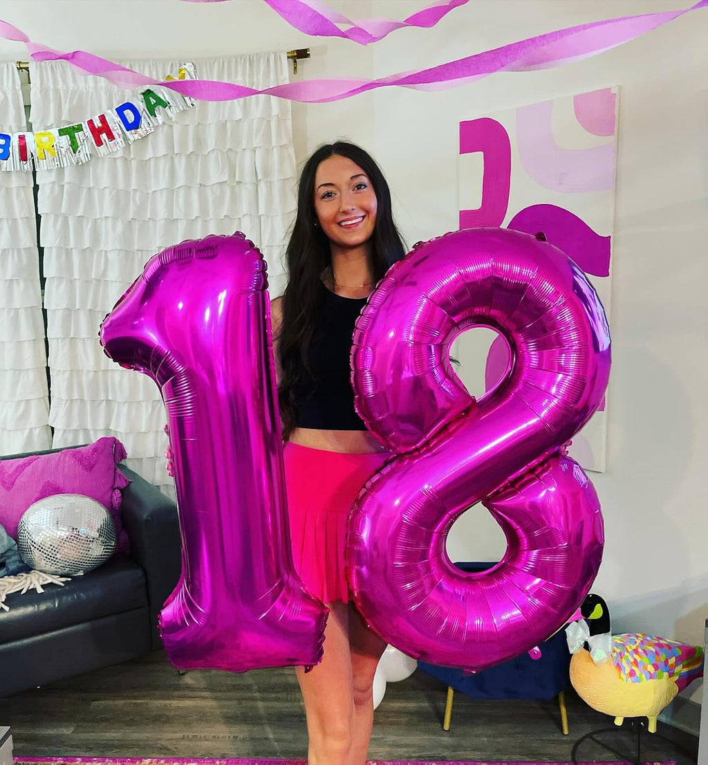 Rosy Purple 40-Inch Number 9 Balloon - Giant Birthday Decoration for Girls' 9th, 19th, and 29th Parties