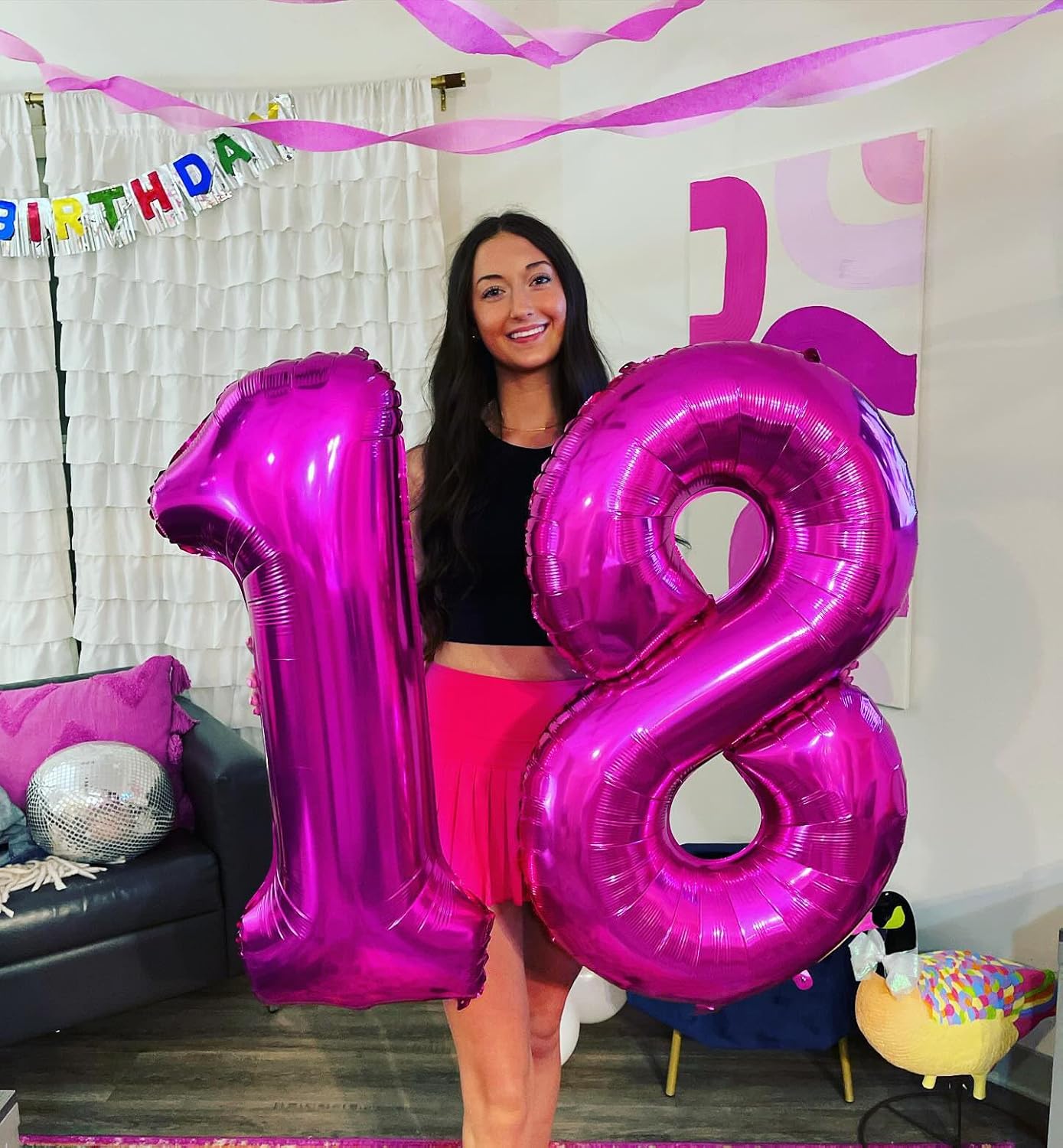 Rosy Purple Number 5 Balloon - 40 Inch 5th Birthday Decorations | Vibrant Party Supplies