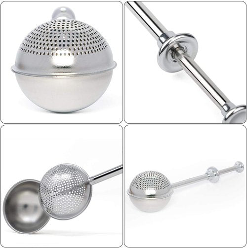 HULISEN Flour Duster - One-Handed 304 Stainless Steel Baking Shaker for Powdered Sugar & Flour