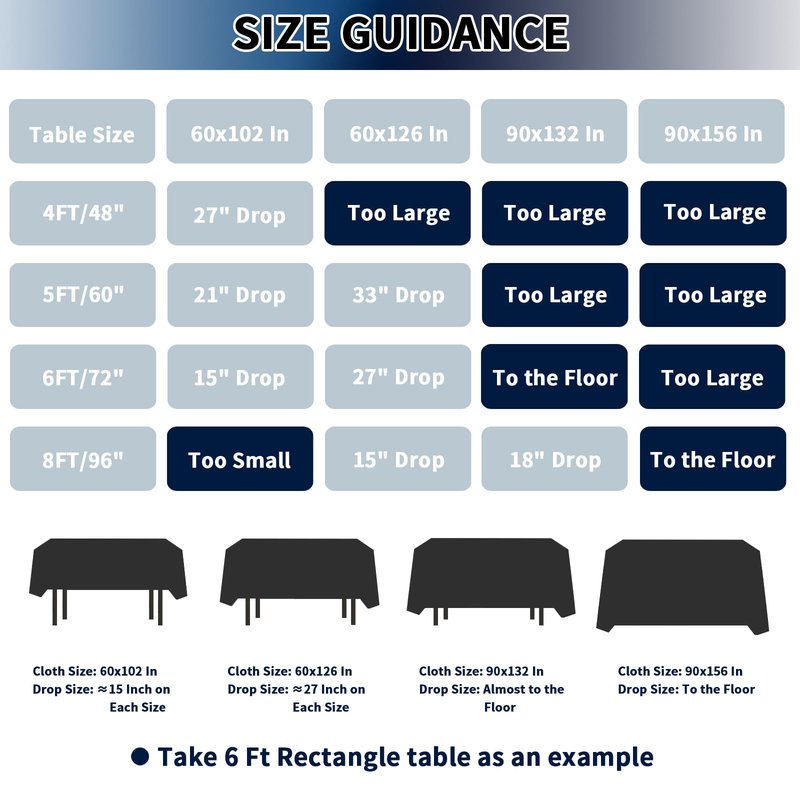 PureFit 8 Pack Round Black Table Cloths 120 Inch for Round Tables, Stain and Wrinkle Resistant Table Linens for Home Use, Wedding, Party, Banquet and Camping