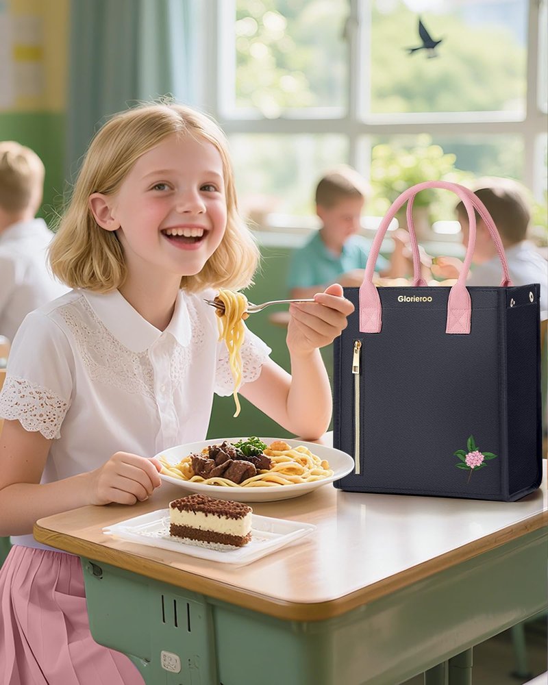 GLORIEROO Lunch Box Bag Women Girls - Insulated Leakproof Waterproof Lightweight Reusable Cooler for Work Picnic - Back to School Teacher Mothers Day Christmas Birthday Gifts