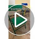 3-Piece Kids Folding Table and Chairs Activity Set, Sturdy Metal Frame