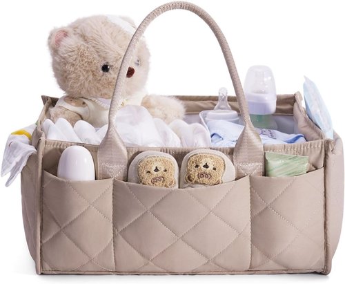 CEI-CEI Baby Diaper Caddy Organizer - Large Portable Nursery Storage Basket with Handle for Newborn Essentials