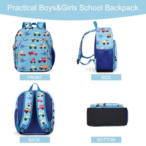 CLUCI Toddler Backpack for Boys Kids Backpacks Preschool Kindergarten Child Bookbag Travel Cute Daycare Bluey Backpack Cars