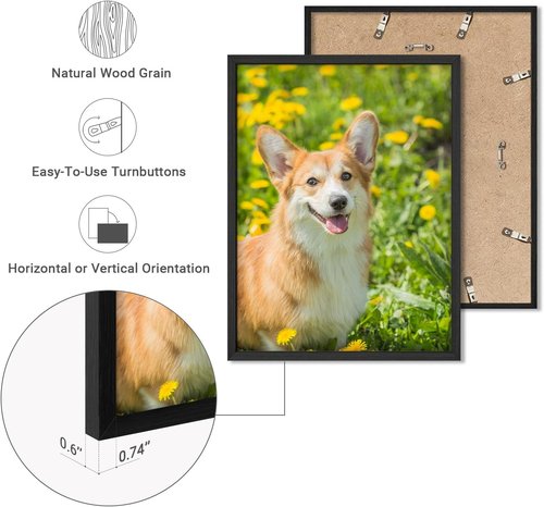 Custom Framed Poster Prints | Personalized Canvas Pictures for Wall - 12"x16" Black