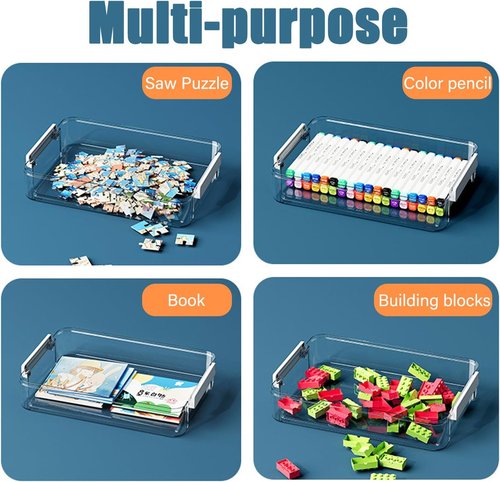 Clear Plastic Storage Box - 5.5qt Snap-Tight Latch Organizer | 4 Pack for A4 Files, Photos, Crafts