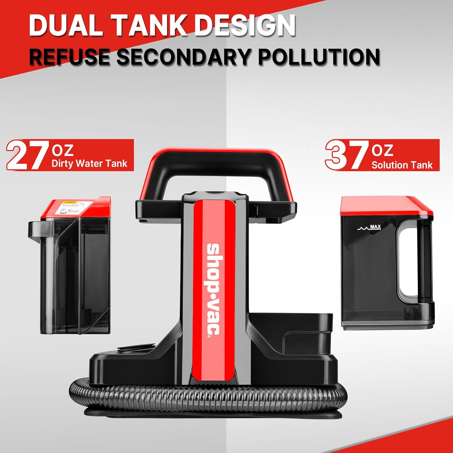 Shop-Vac Portable Carpet Cleaner - Powerful Spot Cleaner for Pet Stains | Lightweight Design with Two Solutions