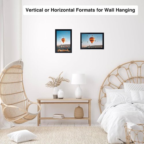 JCJMY 5x6 Picture Frame - Black Wall Hanging & Tabletop Display | Shatter-Resistant Plexiglass